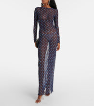 Marine Serre All Over Moon mesh maxi dress