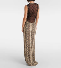 Marine Serre All Over Moon snake-print maxi dress