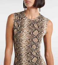 Marine Serre All Over Moon snake-print maxi dress
