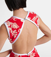 Marine Serre Floral open-back jacquard minidress