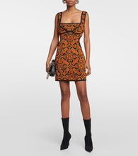 Marine Serre Jacquard cutout cotton minidress