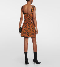 Marine Serre Jacquard cutout cotton minidress