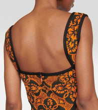Marine Serre Jacquard cutout cotton minidress