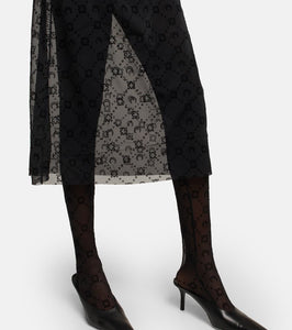 Marine Serre Moonogram mesh midi dress