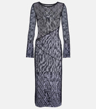 Marine Serre Moonogram mesh midi dress