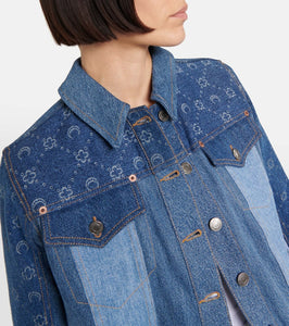 Marine Serre Moonogram patchwork denim jacket