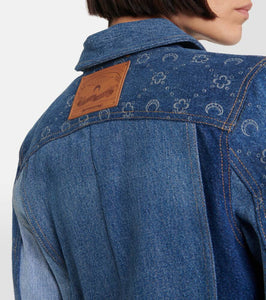 Marine Serre Moonogram patchwork denim jacket