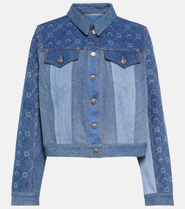 Marine Serre Moonogram patchwork denim jacket