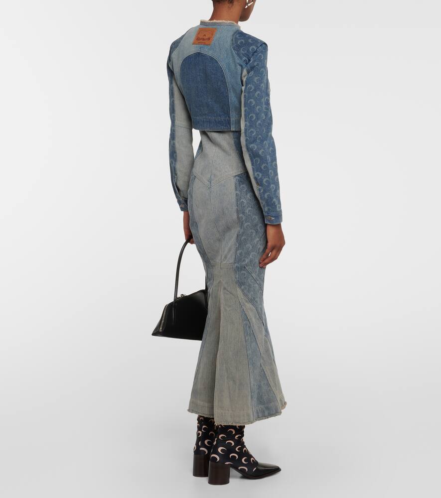 Marine Serre Regenerated Cropped Denim Jacket