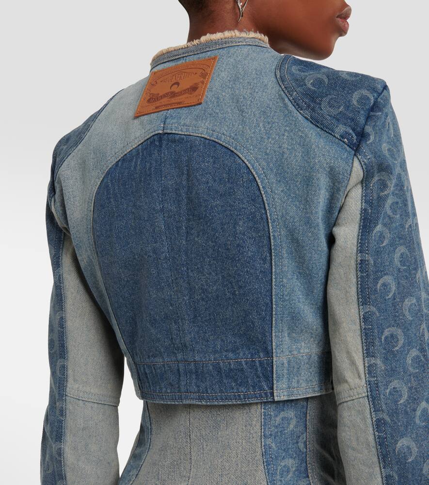 Marine Serre Regenerated Cropped Denim Jacket