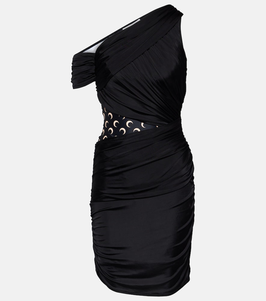 Marine Serre Ruched jersey minidress. Marine Serre 褶饰平纹针织迷你连衣裙