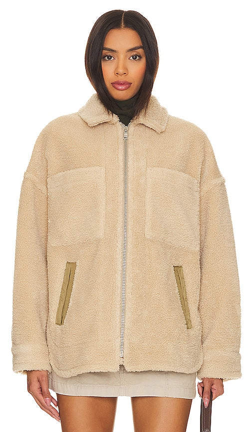 Marissa Webb Amari Sherpa Jacket in Beige