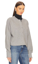 Marissa Webb So Uptight Henley Sweatshirt in Grey
