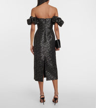Markarian Adelaide metallic brocade midi dress