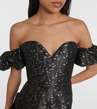 Markarian Adelaide metallic brocade midi dress