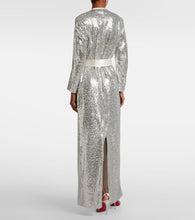 Markarian Allegra sequined wrap coat