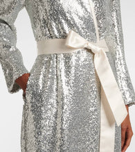 Markarian Allegra sequined wrap coat
