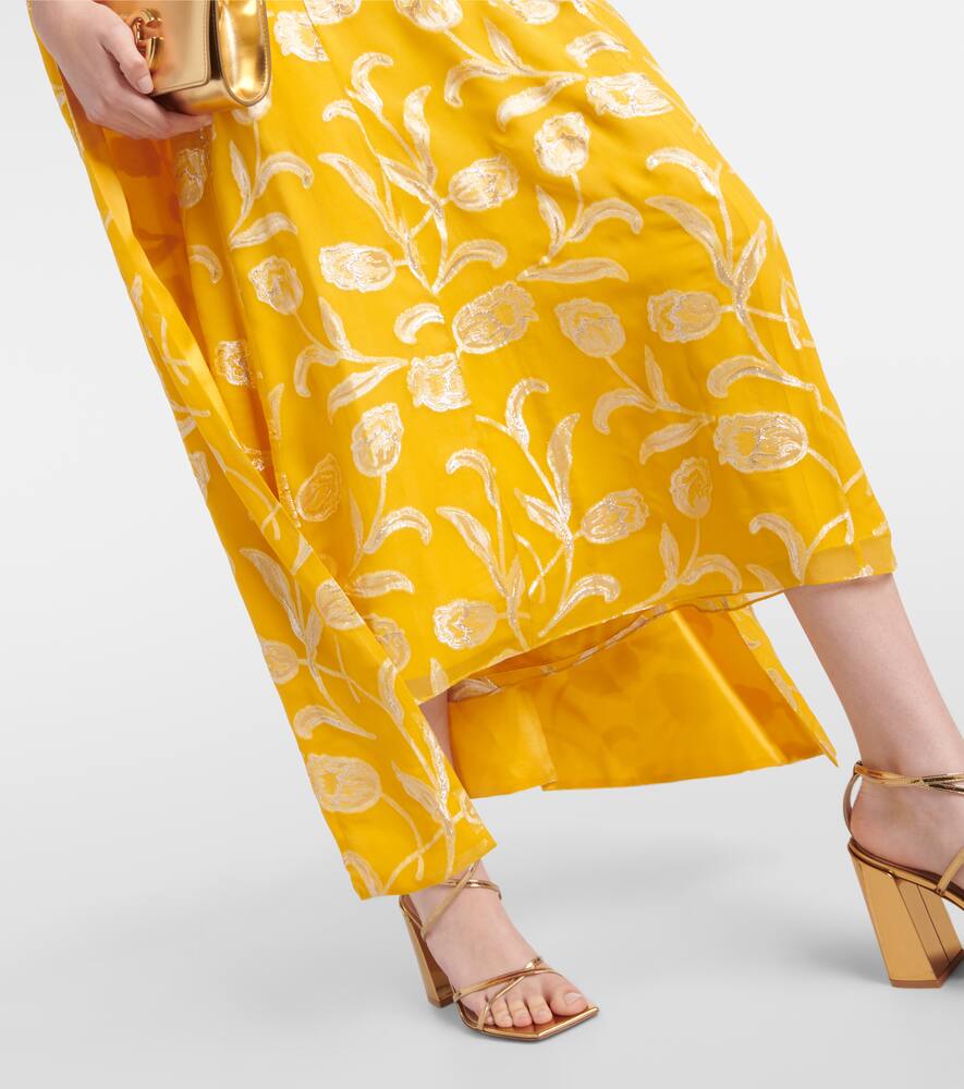Markarian Caped silk-blend midi dress