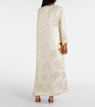 Markarian Felice floral caped jacquard midi dress