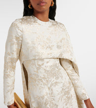 Markarian Felice floral caped jacquard midi dress