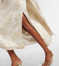 Markarian Felice floral caped jacquard midi dress
