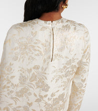 Markarian Felice floral caped jacquard midi dress