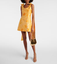 Markarian Gita caped floral minidress