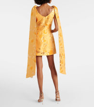 Markarian Gita caped floral minidress