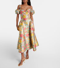 Markarian Jackie floral jacquard midi dress