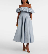 Markarian Marlowe ruffled taffetta midi dress