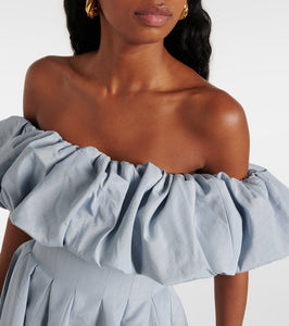 Markarian Marlowe ruffled taffetta midi dress