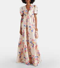 Markarian Miriam beaded floral front-tie gown