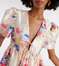 Markarian Miriam beaded floral front-tie gown