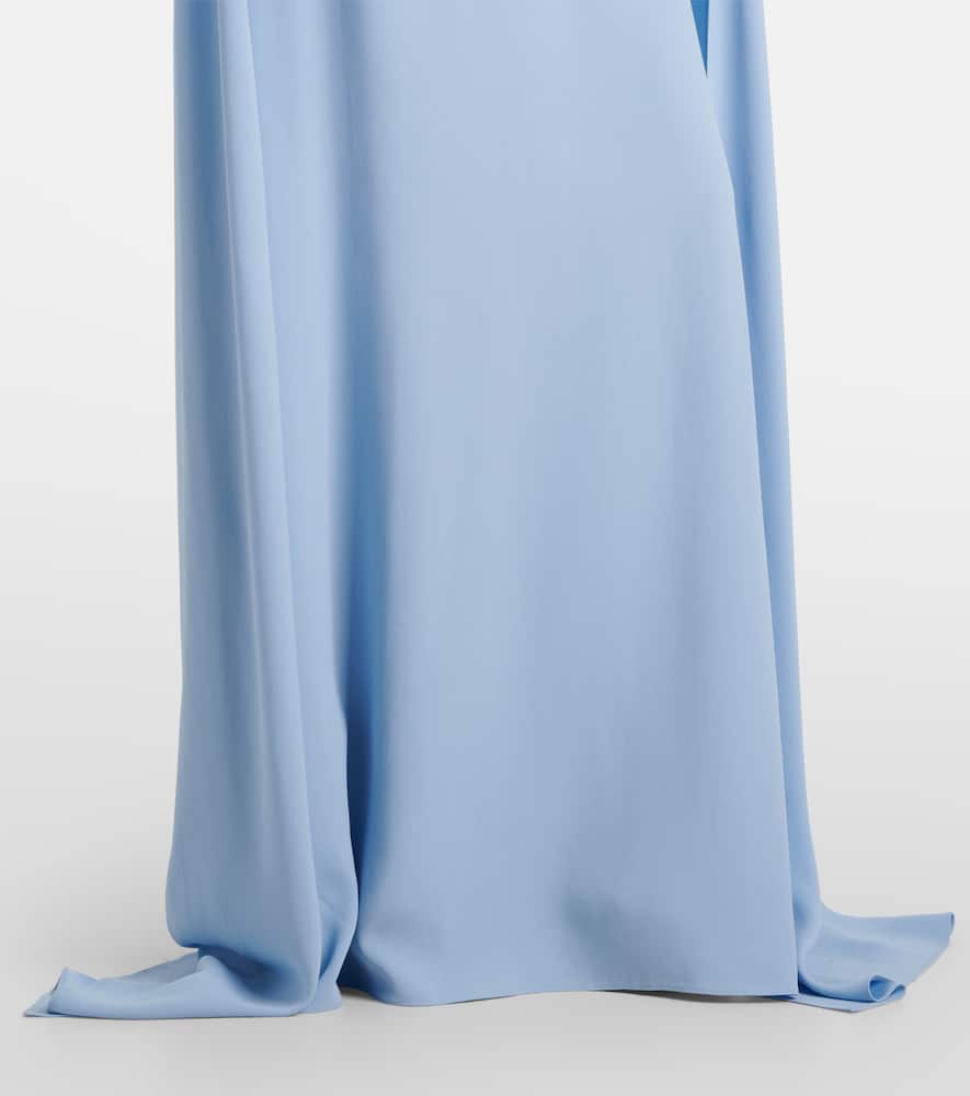 Markarian Natasha satin cape gown