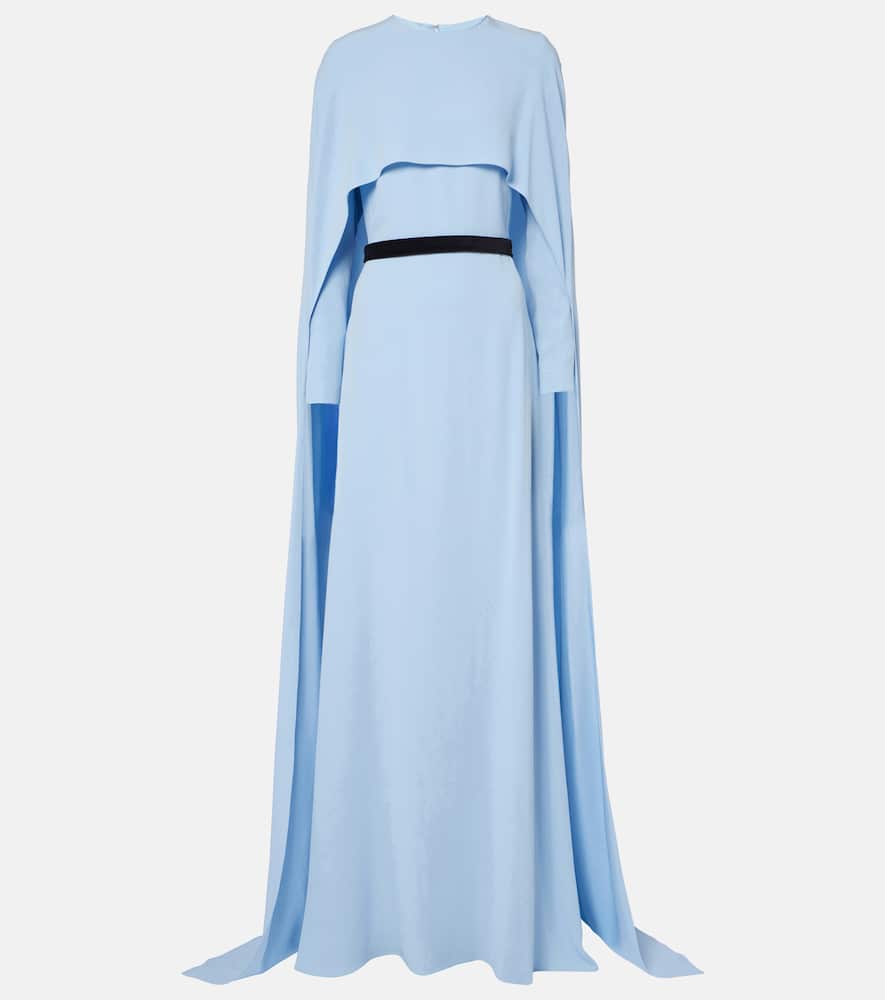 Markarian Natasha satin cape gown