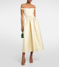 Markarian Off-shoulder embroidered midi dress
