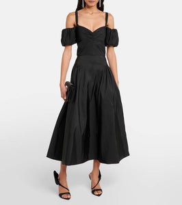 Markarian Off-shoulder silk midi dress