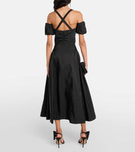 Markarian Off-shoulder silk midi dress
