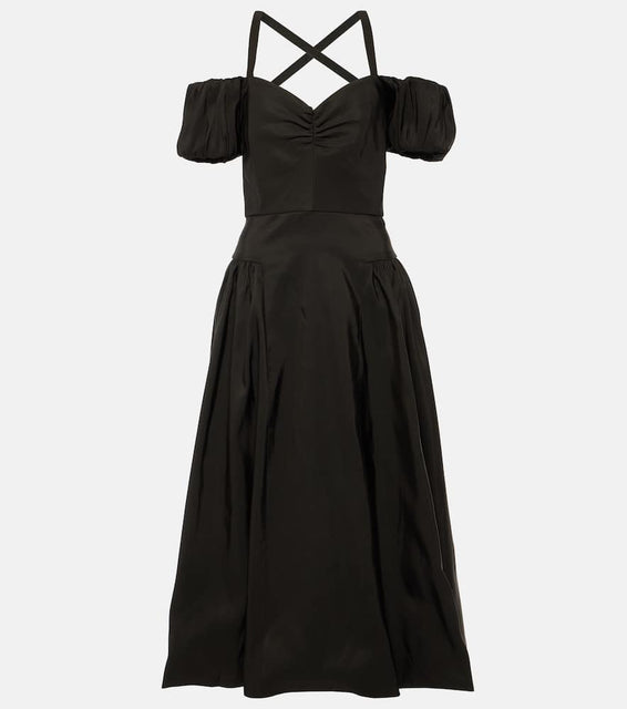 Markarian Off-shoulder silk midi dress