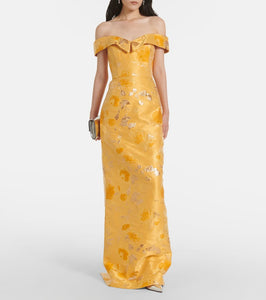 Markarian Sarika off-shoulder brocade gown