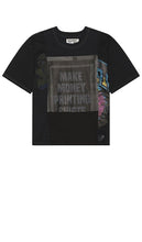 Market Rw 4 Panel Rework T-shirt in Black - Market Rw - T-shirt retravaillé à 4 panneaux en noir - Market Rw 4 拼接返工黑色 T 恤 - Market Rw 4 Panel Rework T-Shirt in Schwarz - Market Rw 4 Panel Rework 티셔츠블랙 색상 - T-shirt Market Rw 4 Panel Rework in nero