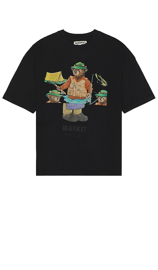 Market Rw 6 Panel Rework T-shirt in Black - Market Rw - T-shirt retravaillé à 6 panneaux en noir - Market Rw 6 拼接返工黑色 T 恤 - Market Rw 6 Panel Rework T-Shirt in Schwarz - Market Rw 6 Panel Rework 티셔츠블랙 색상 - T-shirt Market Rw 6 Panel Rework in nero