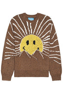 Market Smiley Sunrise Sweater in Brown - Market Smiley Sunrise - Pull marron - 棕色 Market Smiley Sunrise 毛衣 - Market Smiley Sunrise Pullover in Braun - Market Smiley 선라이즈 스웨터 브라운 색상 - Maglione Market Smiley Sunrise in marrone