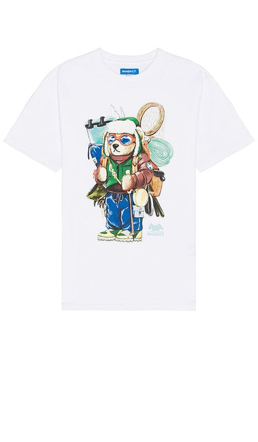 Market Ultralight Bear T-shirt in White - T-shirt Market Ultralight Bear en blanc - Market 白色超轻小熊 T 恤 - Market Ultralight Bear T-Shirt in Weiß - Market Ultralight 베어 티셔츠화이트 색상 - T-shirt Market Ultralight Bear in bianco