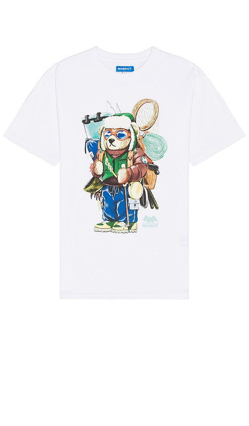 Market Ultralight Bear T-shirt in White - T-shirt Market Ultralight Bear en blanc - Market 白色超轻小熊 T 恤 - Market Ultralight Bear T-Shirt in Weiß - Market Ultralight 베어 티셔츠화이트 색상 - T-shirt Market Ultralight Bear in bianco