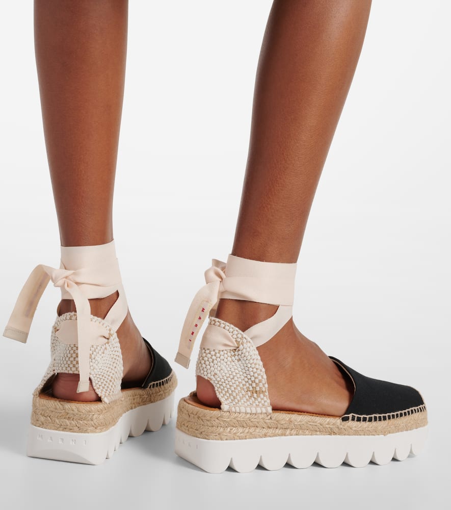 Marni Canvas wedge espadrilles