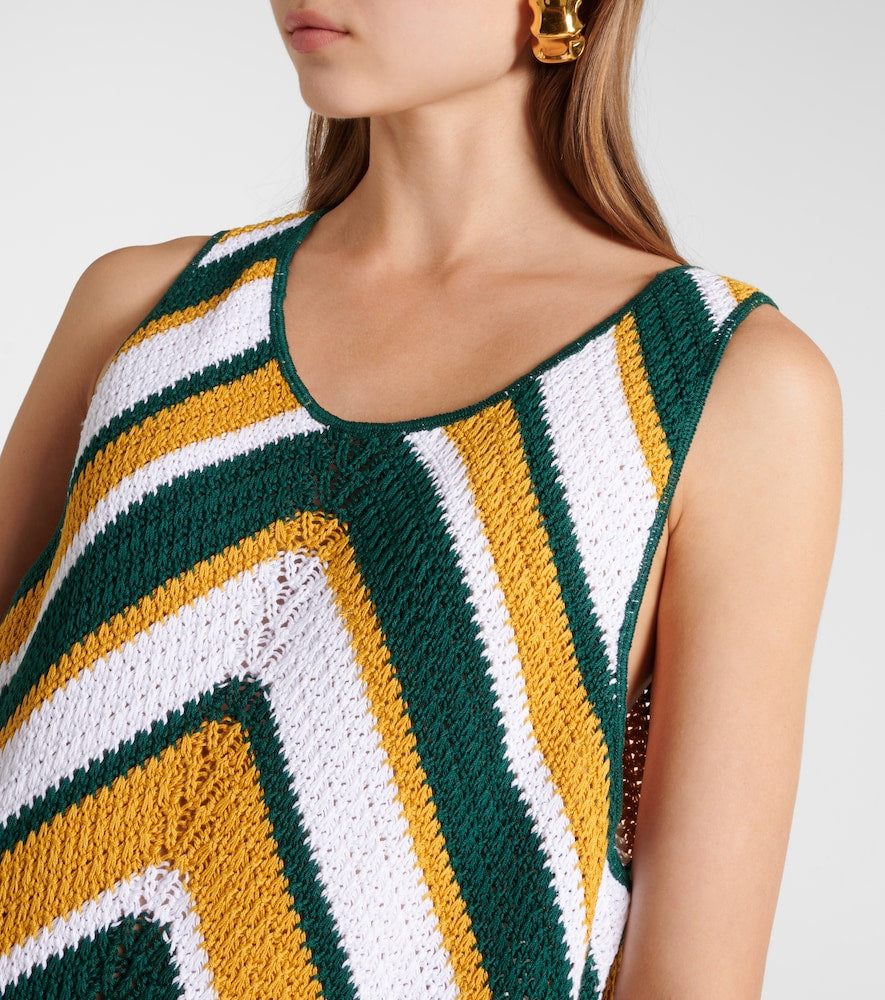 Marni Chevron knitted cotton minidress