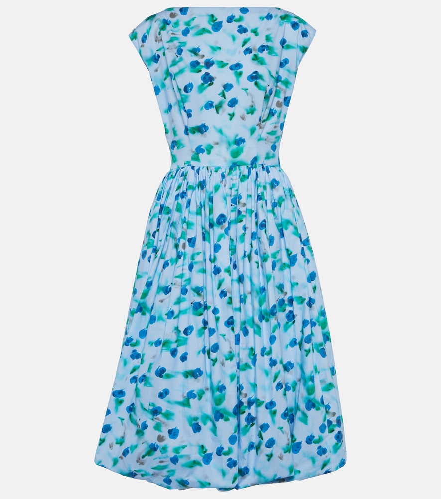 Marni Floral cotton poplin midi dress. Marni Floral 棉质府绸中长连衣裙