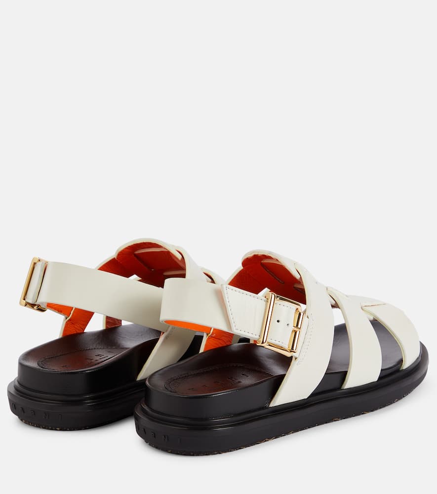 Marni Fussbett Gladiator leather sandals