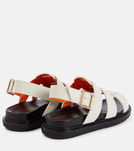 Marni Fussbett Gladiator leather sandals